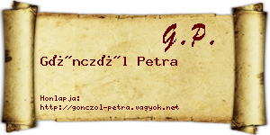 Gönczöl Petra névjegykártya