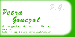 petra gonczol business card